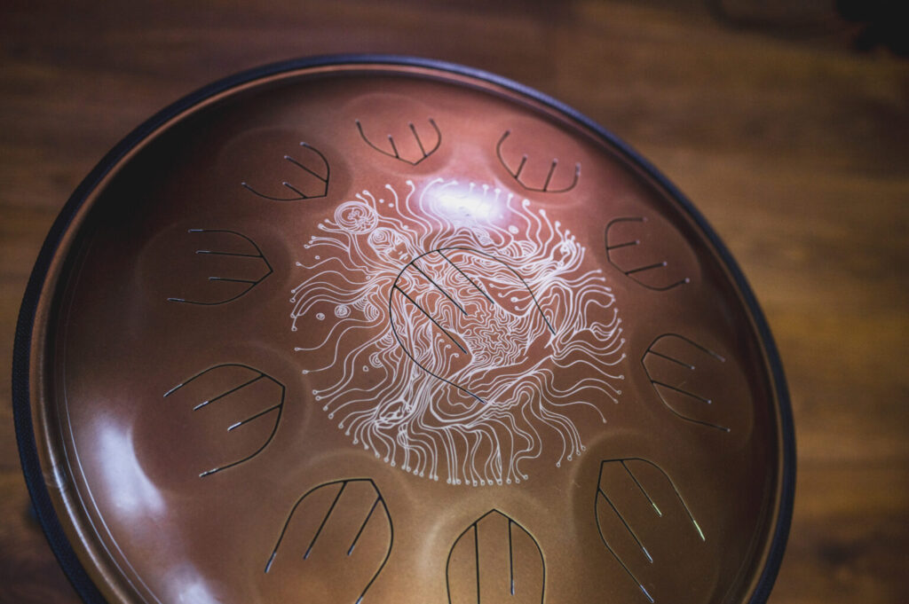 MAG tongue drum on the floor